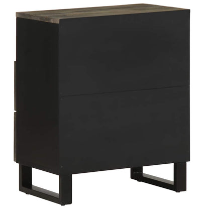 Nattbord Sengbord Svart 50x33x62 cm heltre mangotre