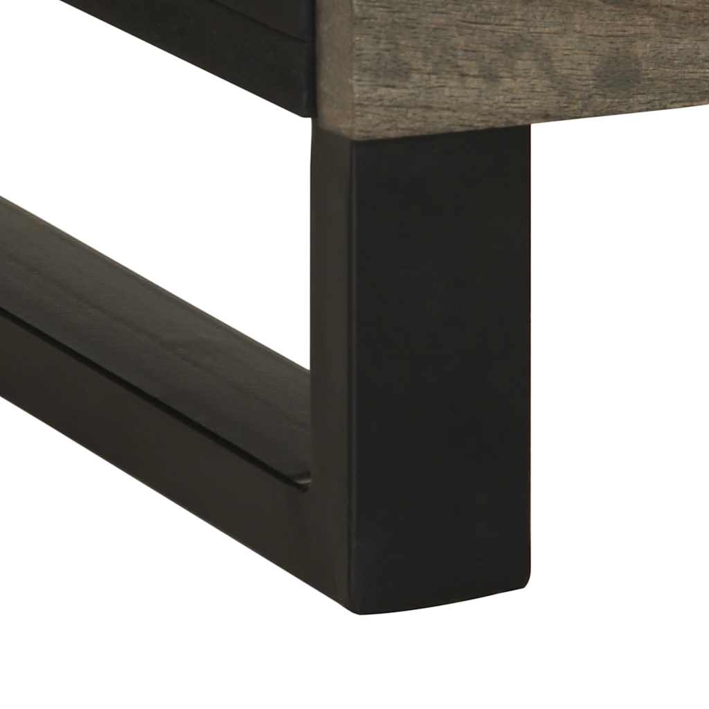 Nattbord Sengbord Svart 50x33x62 cm heltre mangotre