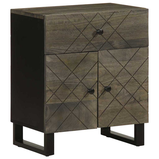 Nattbord Sengbord Svart 50x33x60 cm heltre mangotre