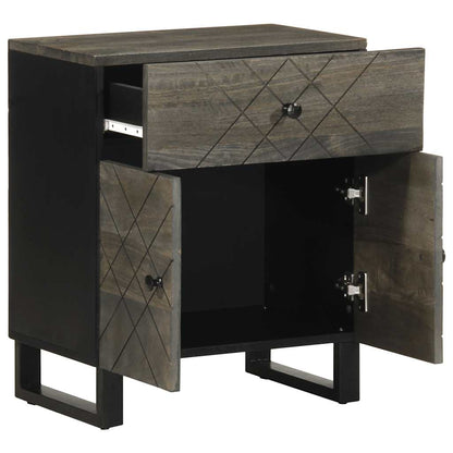 Nattbord Sengbord Svart 50x33x60 cm heltre mangotre