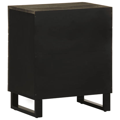 Nattbord Sengbord Svart 50x33x60 cm heltre mangotre