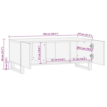 Salongbord Sofabord Svart 100x54x40 cm heltre mango