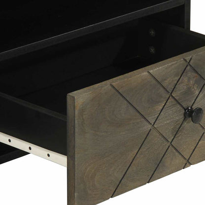 TV-Møbel Svart Tv-benk 80x33x46 cm heltre mango