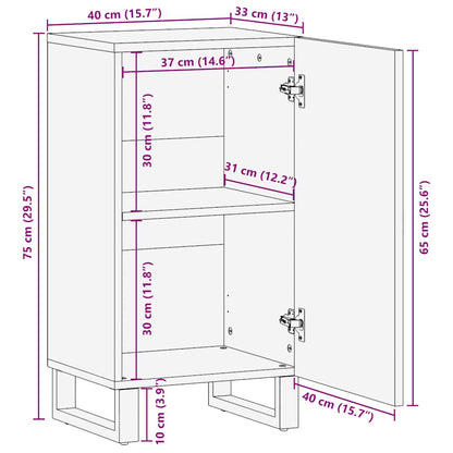 Skjenk Svart 40x33x75 cm heltre mango