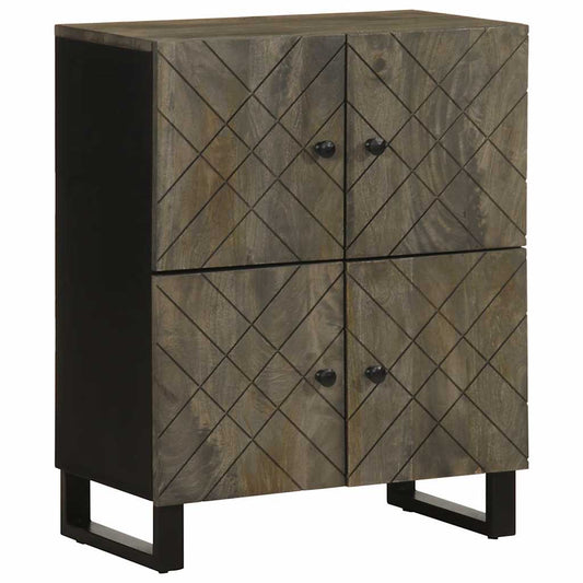 Skjenk Svart 60x33x75 cm heltre mango