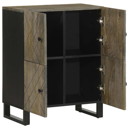 Skjenk Svart 60x33x75 cm heltre mango