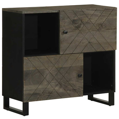 Skjenk Svart 80x33x75 cm heltre mango