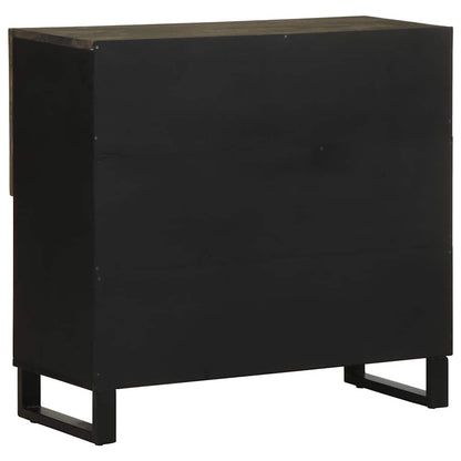 Skjenk Svart 80x33x75 cm heltre mango