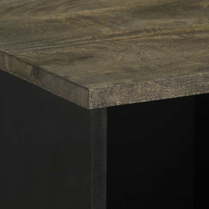 Skjenk Svart 80x33x75 cm heltre mango