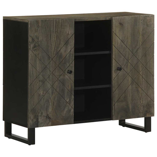 Skjenk Svart 90x33x75 cm heltre mango