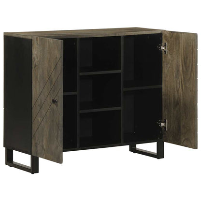 Skjenk Svart 90x33x75 cm heltre mango