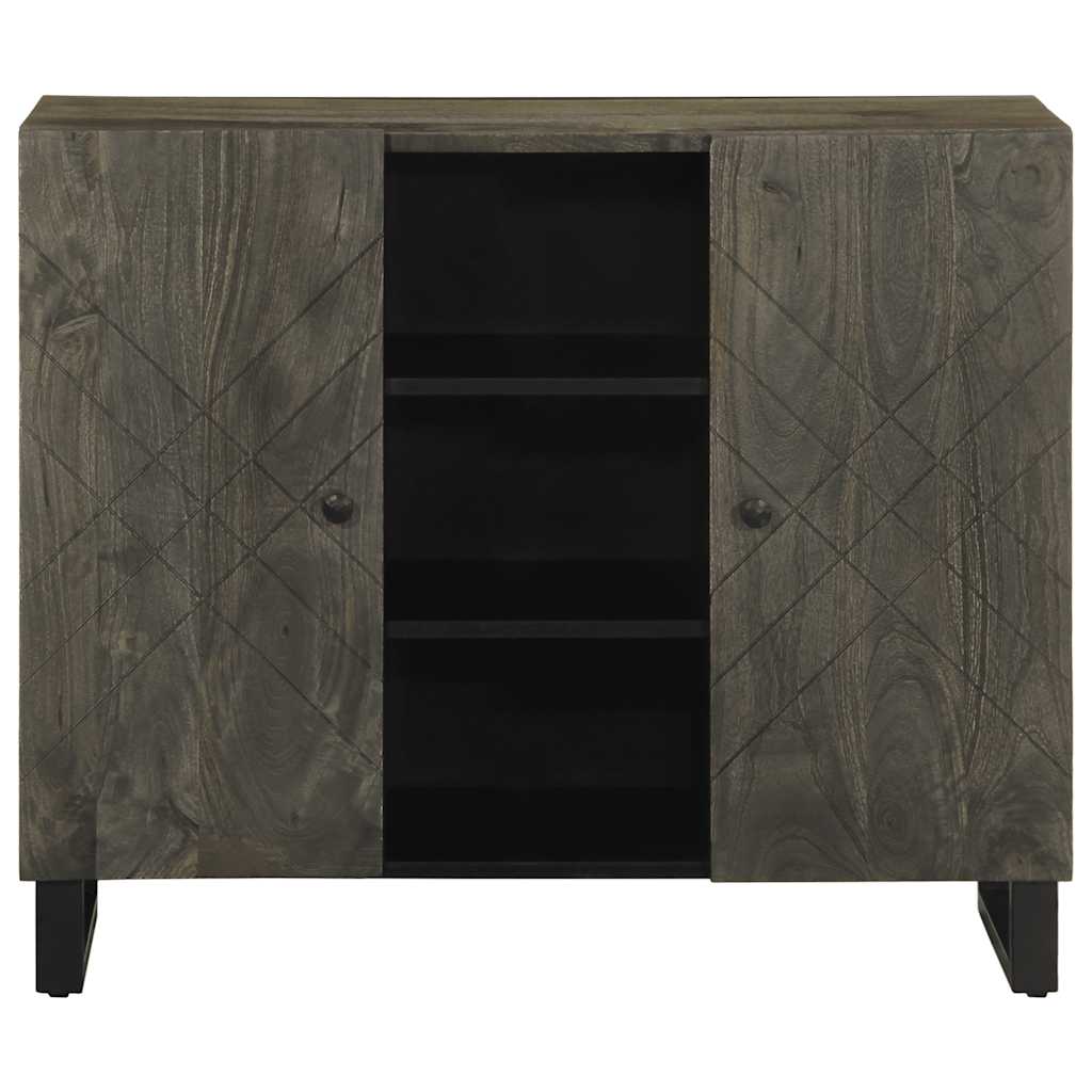 Skjenk Svart 90x33x75 cm heltre mango
