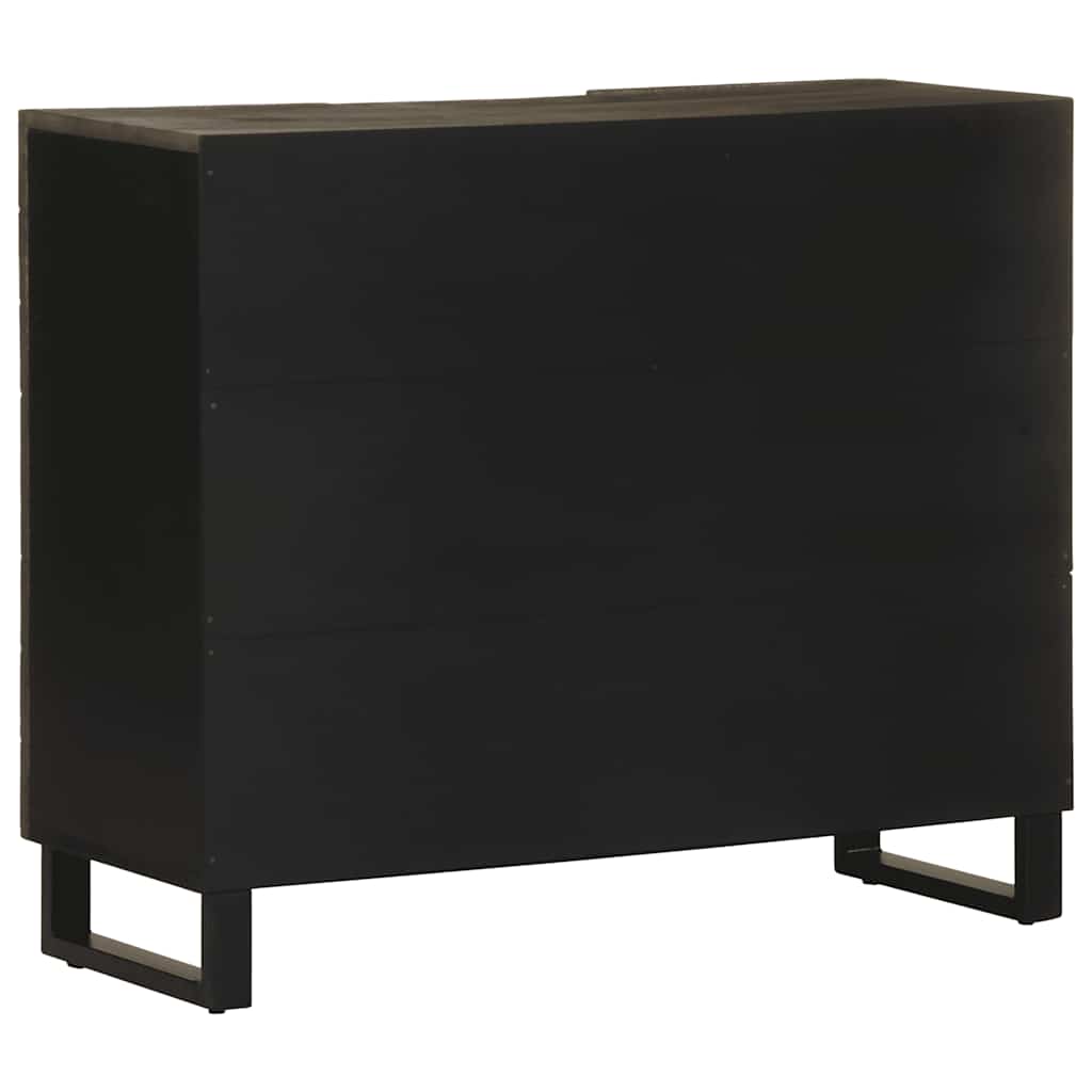 Skjenk Svart 90x33x75 cm heltre mango