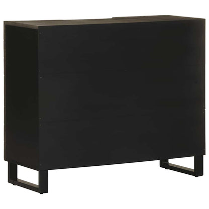 Skjenk Svart 90x33x75 cm heltre mango