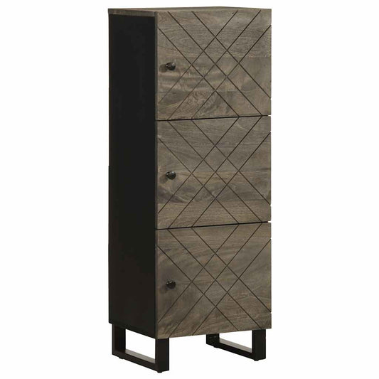 Skap Svart 40x33x110 cm heltre mango