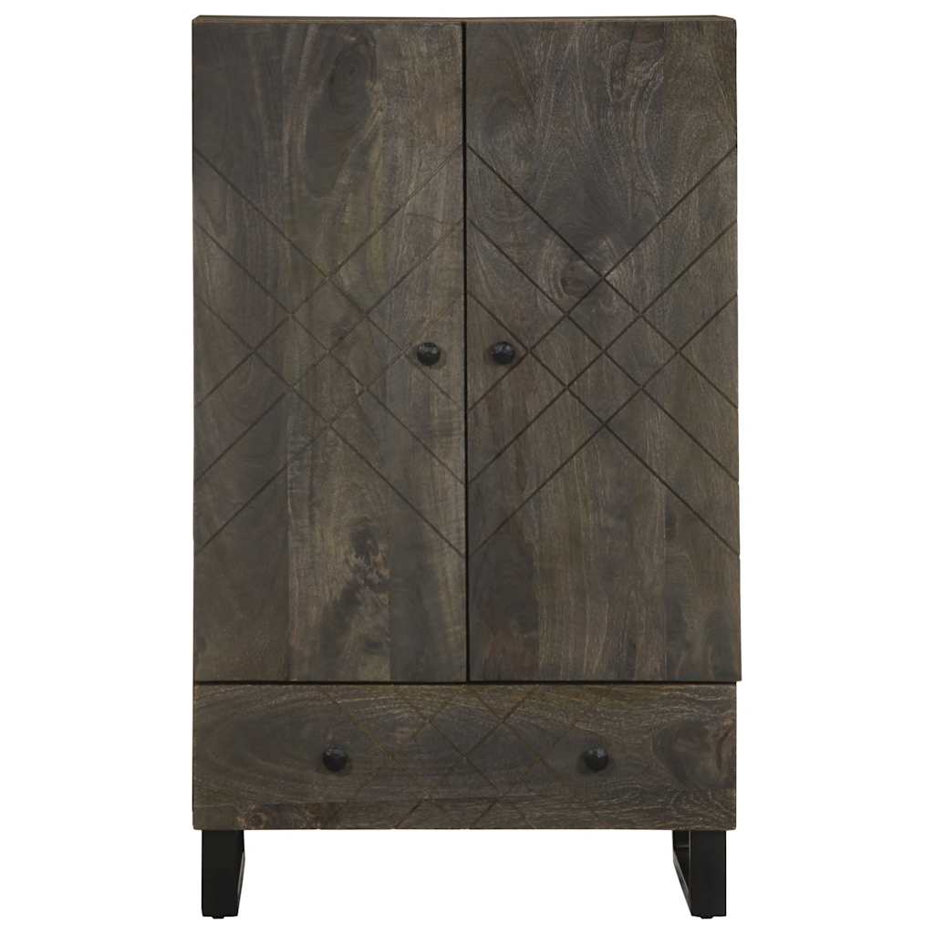 Skap Svart 60x33x100 cm heltre mango