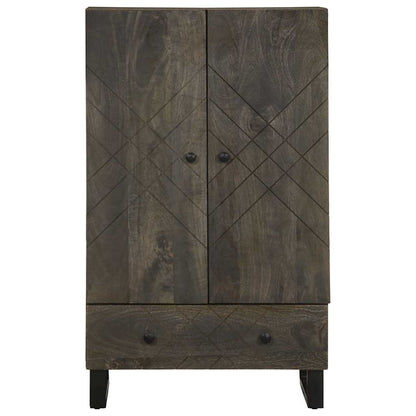 Skap Svart 60x33x100 cm heltre mango