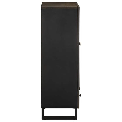 Skap Svart 60x33x100 cm heltre mango