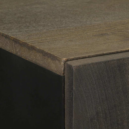 Skap Svart 60x33x100 cm heltre mango
