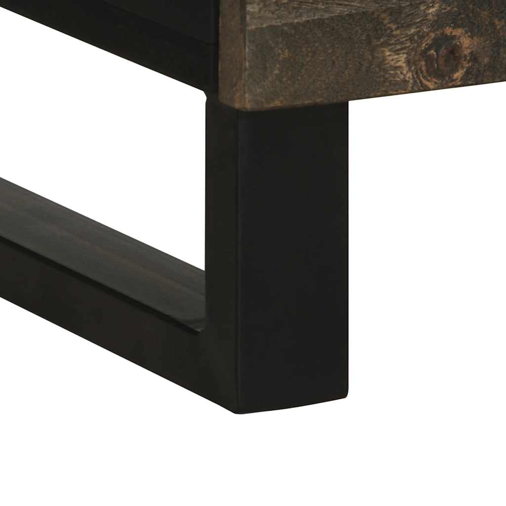 Skap Svart 60x33x100 cm heltre mango