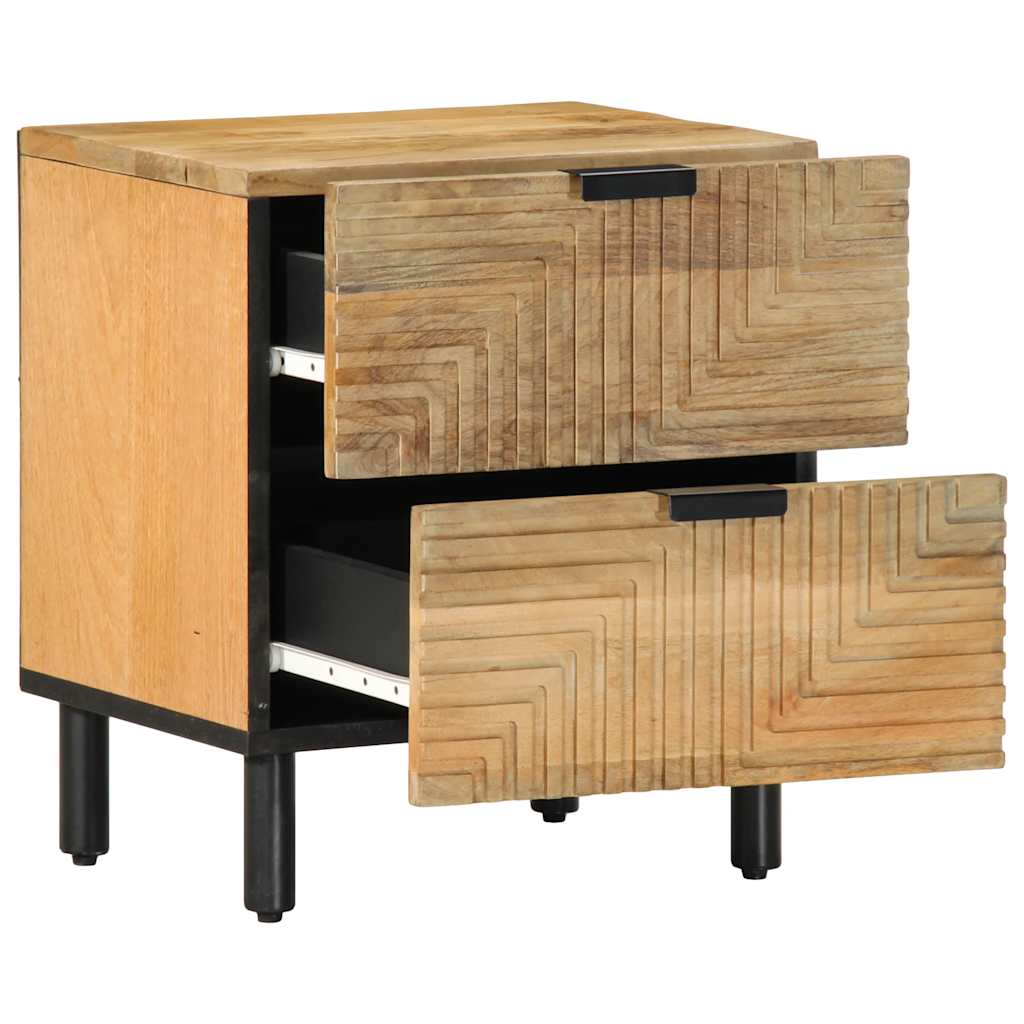 Nattbord Sengbord Tre heltre mangotre Brun 40x33x46 cm