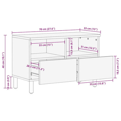 TV-Møbel Brun Tv-benk 70x33x46 cm heltre mango