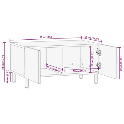 Salongbord Sofabord Brun Tre heltre furu 80x50x40 cm