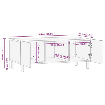Salongbord Sofabord Brun Tre Heltre Mango 100x54x40 cm