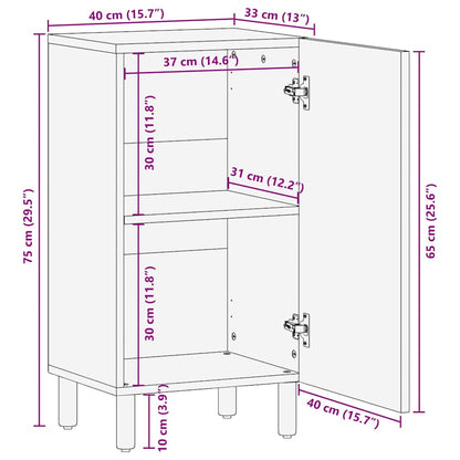Skjenk brun 40x33x75 cm heltre mango