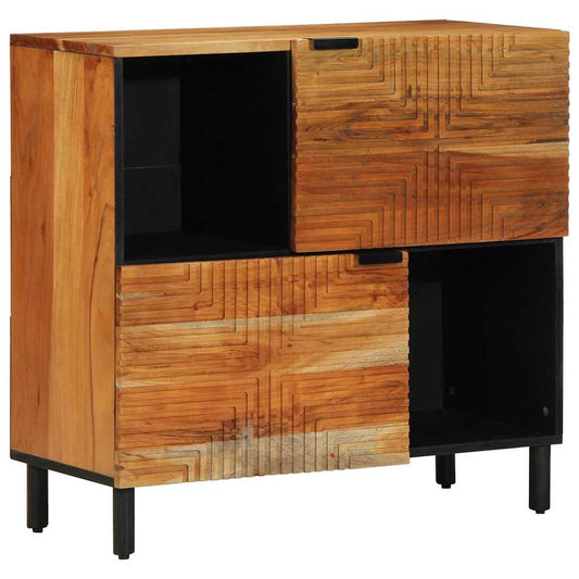 Skjenk Tre med dør Naturlig 80 x 33,5 x 75 cm Solid akasietre