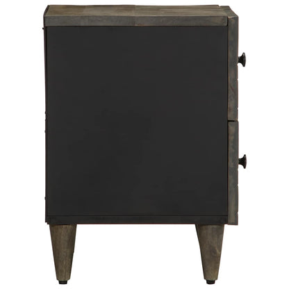 Nattbord Sengbord Tre heltre mangotre lysegrå 40x33x46 cm