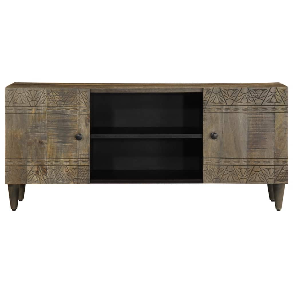 TV-Møbel Grå Tv-benk lysegrå 105x33,5x46 cm heltre mango