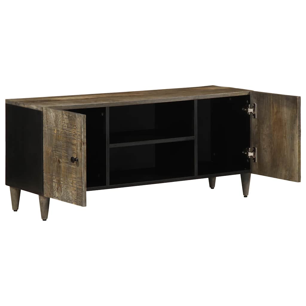 TV-Møbel Grå Tv-benk lysegrå 105x33,5x46 cm heltre mango