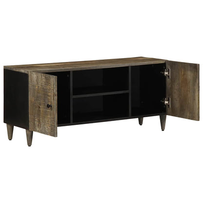 TV-Møbel Grå Tv-benk lysegrå 105x33,5x46 cm heltre mango