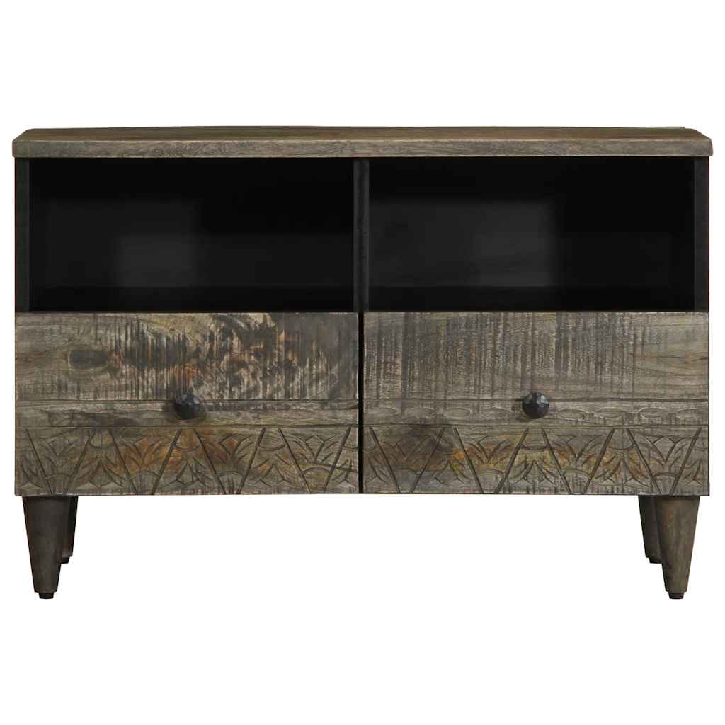 TV-Møbel Grå Tv-benk lysegrå 70x33,5x46 cm heltre mango