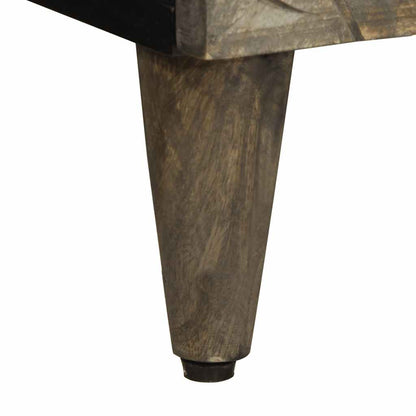 Nattbord Sengbord Tre heltre mangotre lysegrå 50x33x60 cm