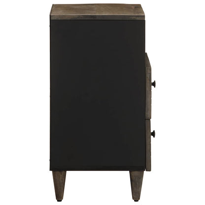 Nattbord Sengbord Tre heltre mangotre lysegrå 50x33x60 cm