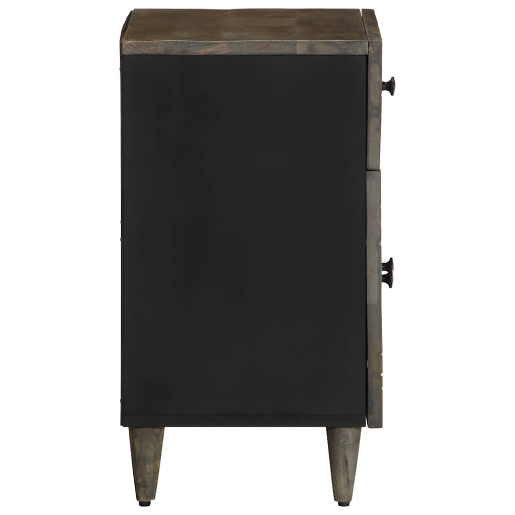 Nattbord Sengbord Tre heltre mangotre lysegrå 50x33x60 cm