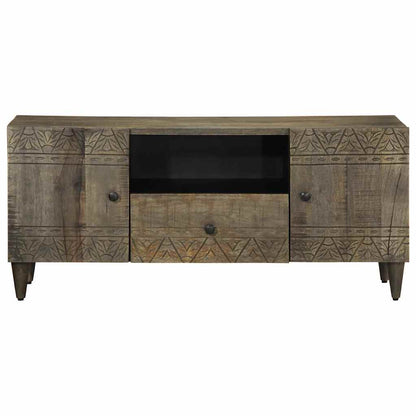 TV-Møbel Grå Tv-benk lysegrå 105x33,5x46 cm heltre mango