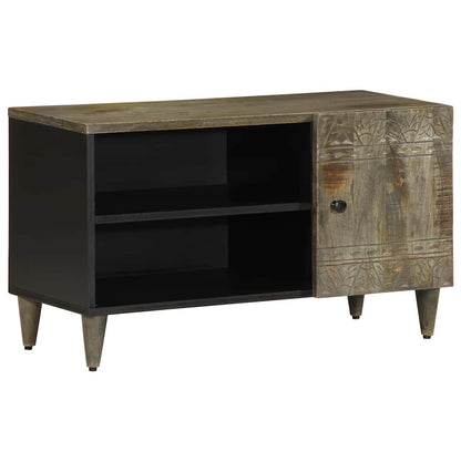 TV-Møbel Grå Tv-benk lysegrå 80x31,5x46 cm heltre mango