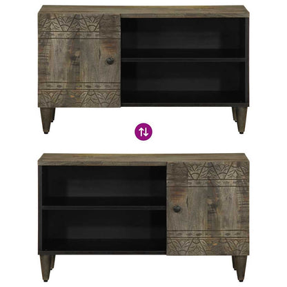 TV-Møbel Grå Tv-benk lysegrå 80x31,5x46 cm heltre mango