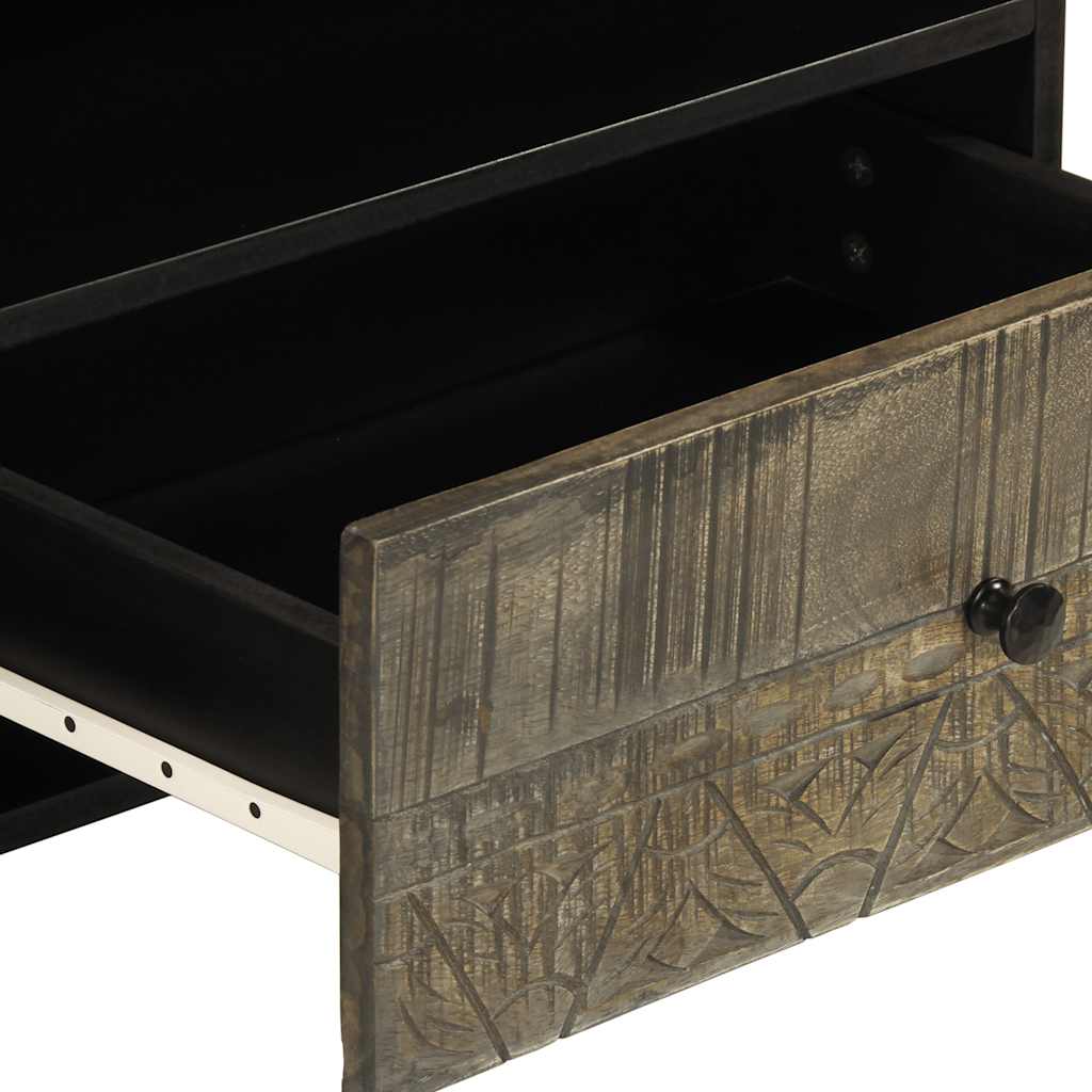 TV-Møbel Svart Tv-benk 80x33x46 cm heltre mango
