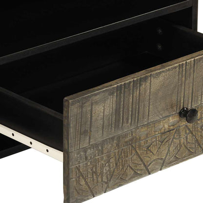 TV-Møbel Svart Tv-benk 80x33x46 cm heltre mango