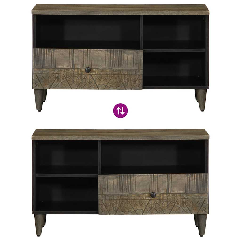 TV-Møbel Svart Tv-benk 80x33x46 cm heltre mango