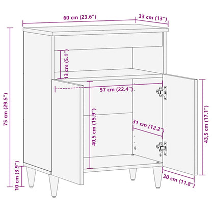 Skjenk Tre heltre mango 60x33x75 cm