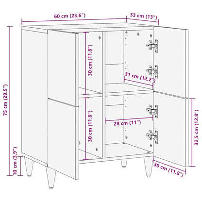 Skjenk Tre heltre mango 60x33x75 cm