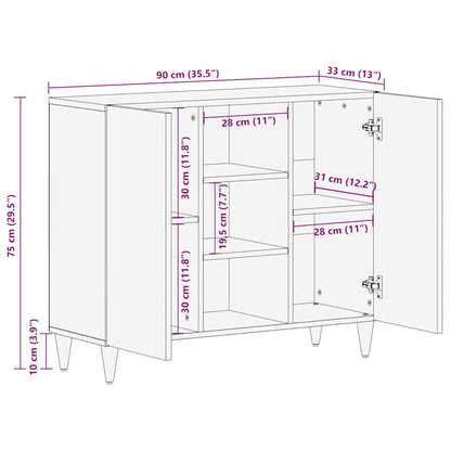 Skjenk Tre heltre mango 90x33x75 cm