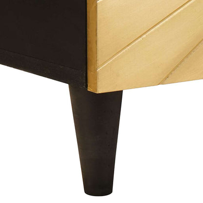 TV-Møbel Tre TV-Skap med skuff Svart og Gull 105 x 33 x 46 cm heltre mango