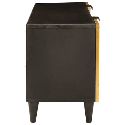 TV-Møbel Tre TV-Skap med skuff Svart og Gull 105 x 33 x 46 cm heltre mango