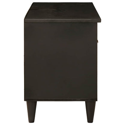 TV-Møbel Tre TV-Skap med skuff Svart og Gull 80 x 33 x 46 cm heltre mango